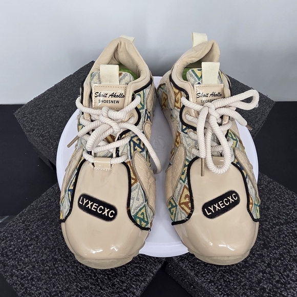 Skoit Akollo Shoes New Fashion Sneakers Size 44 EU Men 10.5 Woven Chunky Beige main image 4